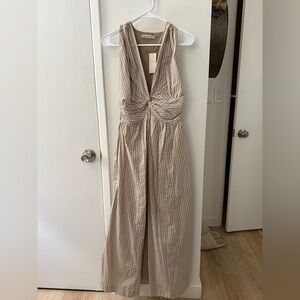 Abercrombie & Fitch Tan Checkered Dress